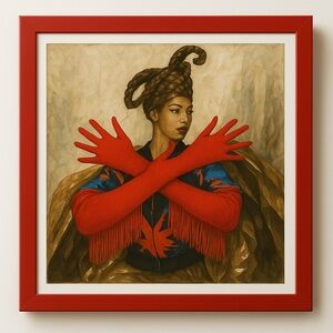 Red Framed Art Print